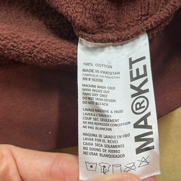 Brown Market MKT Logo Acorn Hoodie - Picture 5 of 7